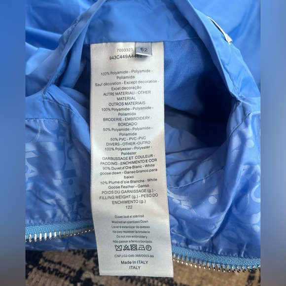 Dior Blue Oblique Gillet Puffer Vest - Authentic Size 52 Excellent Condition - Picture 9 of 16